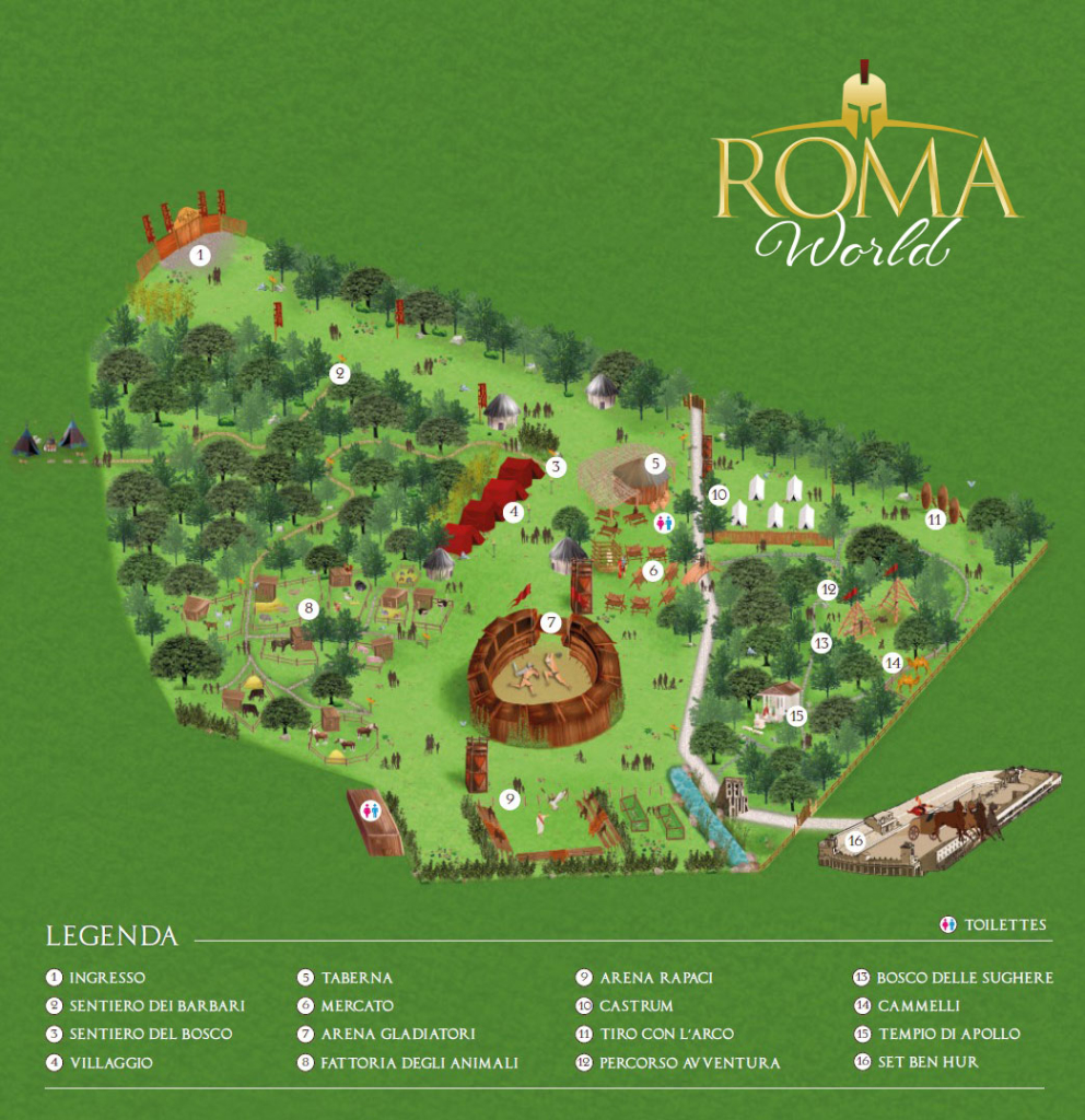 Roma World Mappa Legenda