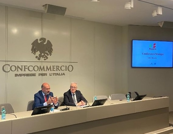 Federico Lucarelli legale Fiave con Giuseppe Ciminnisi presidente Fiavet